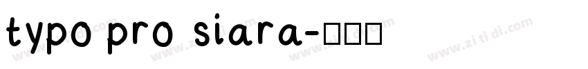 typo pro siara字体转换